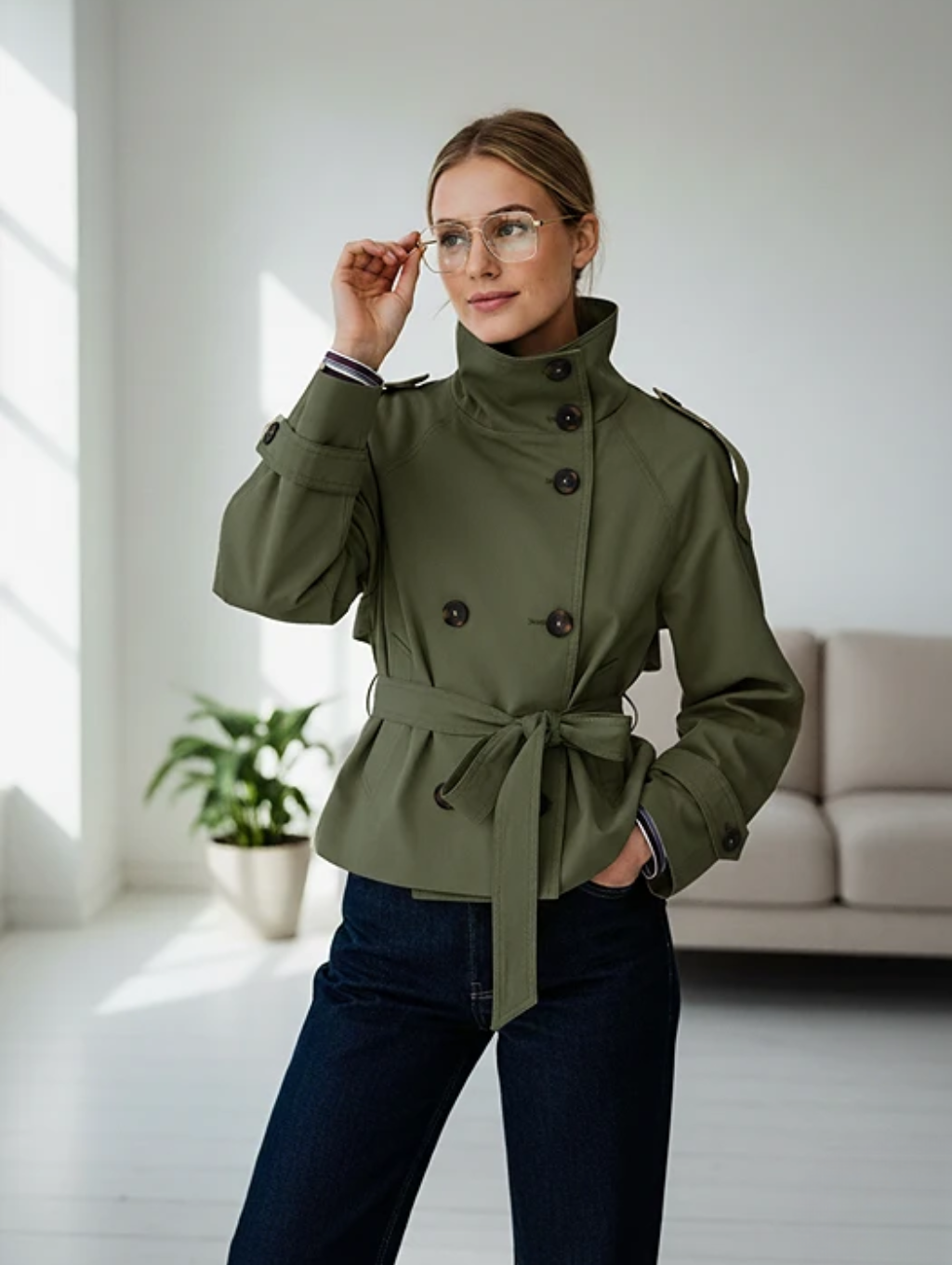 Maya Belted Trench Coat