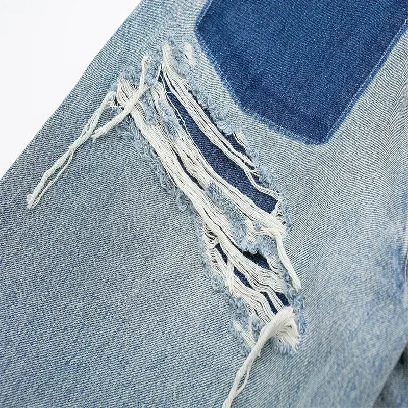 Laaksonen™ | Jean Patchwork Tuhoitettu
