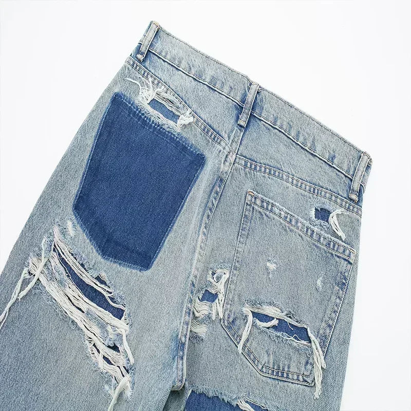 Laaksonen™ | Jean Patchwork Tuhoitettu