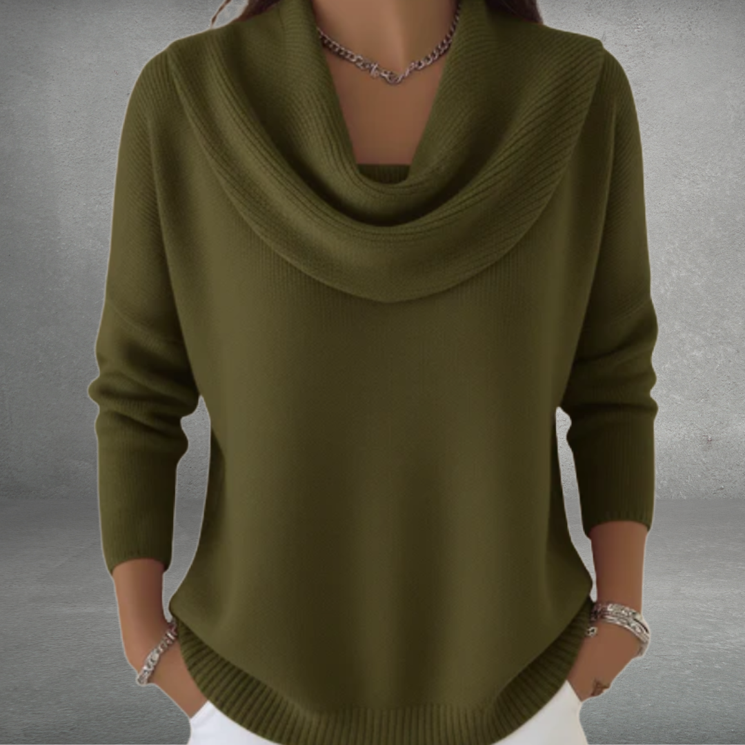 Eliza - Women's Draped Neck Sweater