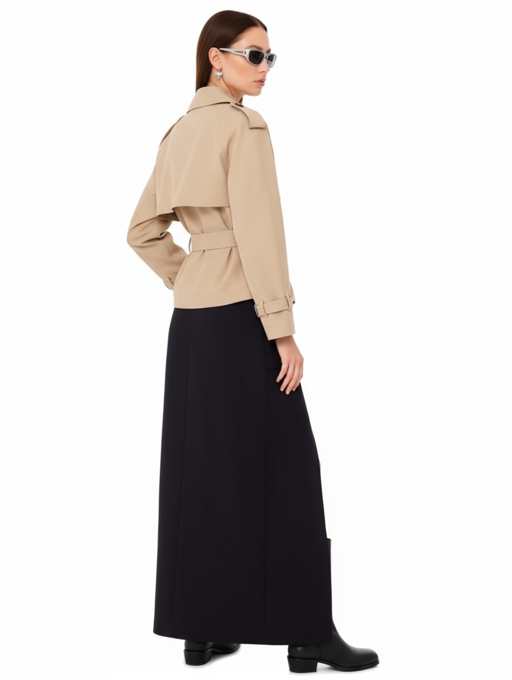 Talia Cropped Trench Coat