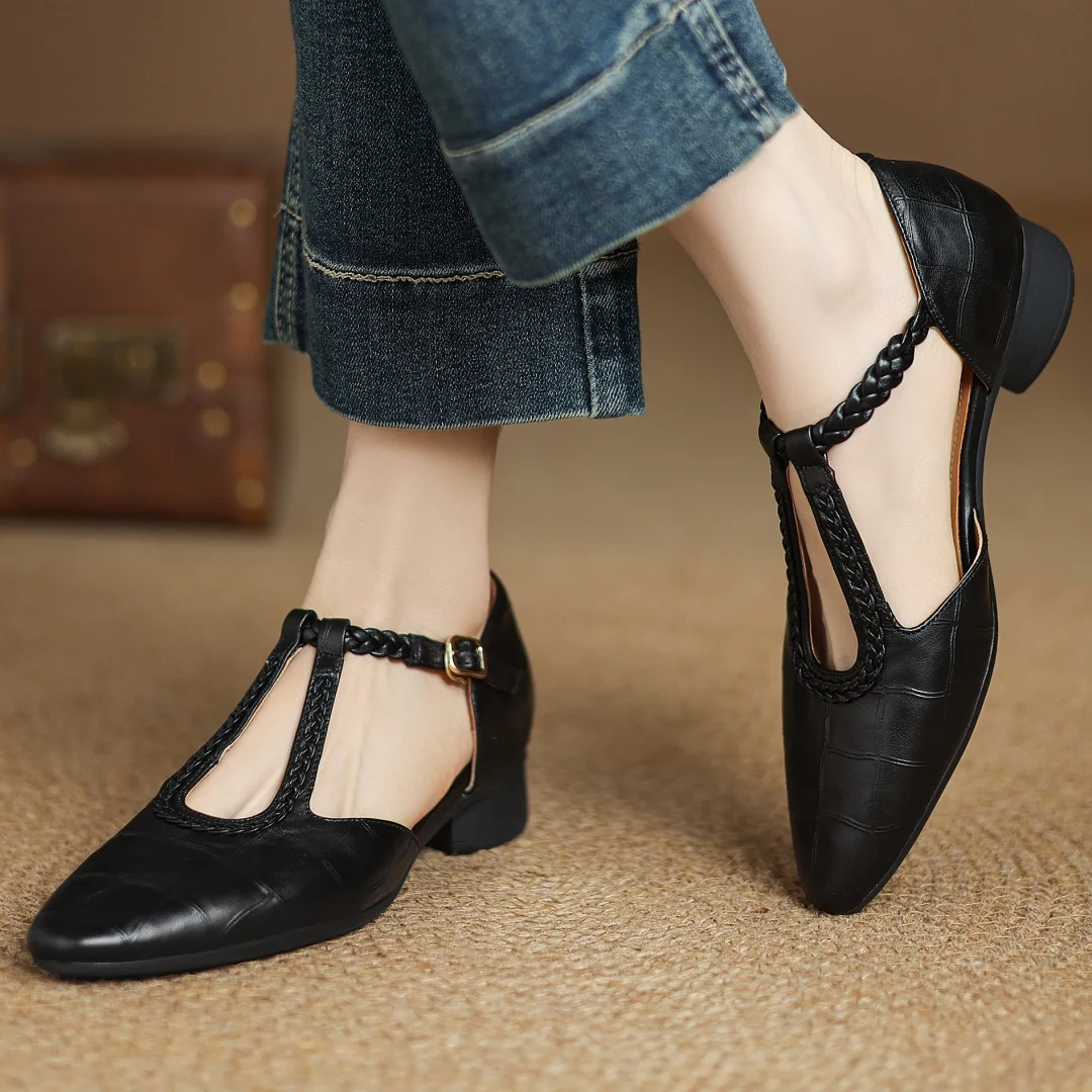 Krista | Leather Mary Janes